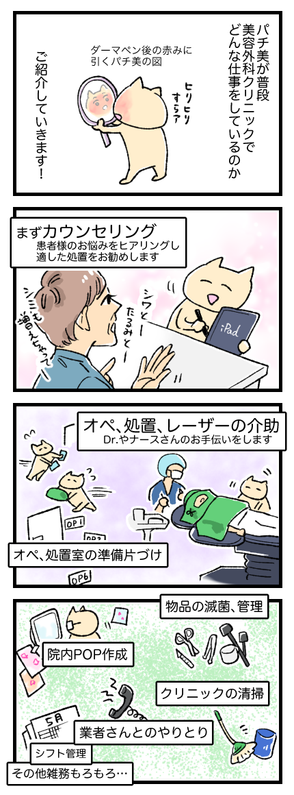 美容外科クリニックでの仕事